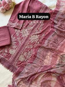 Ensemble de vêtements traditionnels indiens pour femmes, 3 pièces, shalwar kameez kurti, broderie florale, nouveau coton rayonne, vêtements décontractés, vente en gros, 2025 - Product Image 4