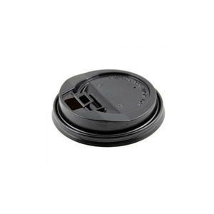 ฝาปิดแบบรีล็อคได้ ProTakeOut ขนาด 10-24 ออนซ์ สำหรับแก้วกระดาษ ขอบ 90 มม. สีดำ ทำจากพลาสติก PP บรรจุ 1000 ชิ้น (50/20) ปิดสนิท ปลอดสาร BPA - Product Image 1