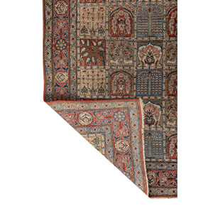 Alfombra Grande de Lana Anudada a Mano Aalam, Diseño Floral y Abstracto en Rojo y Naranja, para Entrada, Pasillo, Rectangular 9x12-Pae-6454 - Product Image 5