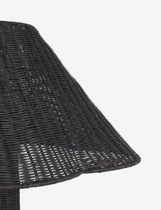 Lampadaire en rotin tressé écologique fait main, finition noire, éclairage naturel, idéal pour les projets de vente en gros - Product Image 6