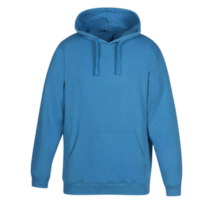 Sweat-shirt à capuche unisexe en coton molletonné bleu uni, sweat-shirt à capuche décontracté d'hiver, streetwear, coupe régulière, vente en gros, approvisionnement en vrac - Product Image 1