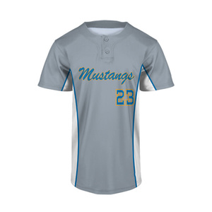 Quality Custom Baseball Jerseys for Youth & Adult Men Breathable Twill Crewneck Button <b>Down</b> Plus Size Sportswear - Product Image 1