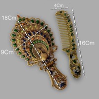 Bel ensemble peigne et miroir pour la maison et le salon pour les extensions de cils