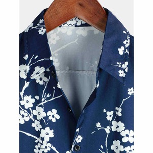Vibrant Cotton Men's Beach <b>Shirt</b> with Stand Collar Flannel Fabric for Resort Travel Fashion OEM Distributor with MOQ Pakistan - Product Image 3