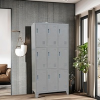 Armoire Métallique pour Employés, Casier en Acier, Fabrication de Casiers Scolaires, Casier à 9 Unités, Armoire en Fer pour Salle de Sport, Casier pour Vêtements de Travail du Personnel