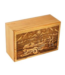 Urnas de cremación de madera de montaña hechas a mano para cenizas humanas Caja de urna funeraria de árbol de la vida de sol naciente grande para adultos-Urnas de entierro - Product Image 3