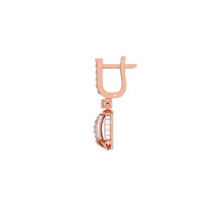 Boucles d'oreilles glamour vintage en or 14 carats avec perles et diamants cultivés en laboratoire pour fête de mariage, un cadeau élégant pour femme - Product Image 5