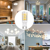 Ampoules LED G9 3W sans scintillement, blanc chaud, pour la maison, ampoules à économie d'énergie, ampoules de type maïs
