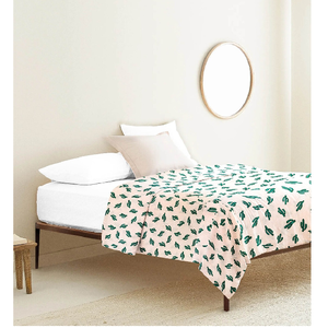 Pink Cactus Print 100% Organic Cotton Single Bed Duvet Cover Cushion New Trending Microfiber Home Quilt Bedding <b>Comforter</b> <b>Set</b> - Product Image 1