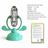 Jouet Rotatif Distributeur de Friandises pour Chat, Distributeur Lent Interactif pour Chats d'Intérieur, Jouets Interactifs pour Chats, Jouets pour Animaux de Compagnie en Gros