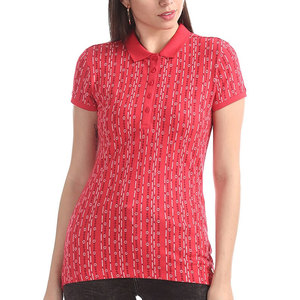 Camiseta Polo Estampada para Mujer, de Algodón, Suave al Tacto, Marca Fashion Choice - Product Image 1