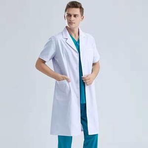 Diseño personalizado de algodón Unisex enfermera Doctor Hospital uniformes médicos bata de laboratorio blanco - Product Image 2