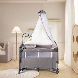 Kidilo toptan taşınabilir katlanabilir bebek beşiği başucu beşik bebek bezi hareketli bebek seyahat karyolası ile <span class=keywords><strong>Changing</strong></span> <span class=keywords><strong>Changing</strong></span> değişen masa P02 - Product Image 4