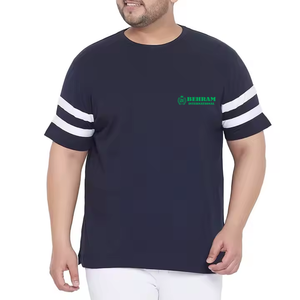 T-shirt personnalisé en jersey épais coupe classique pour homme 100 % coton délavé écologique respirant anti-boulochage - Product Image 1