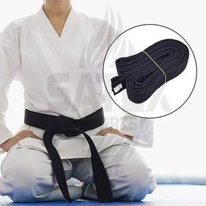 Ceintures de karaté noires de haute qualité pour arts martiaux, prix de gros, ceintures d'arts martiaux personnalisées, ceintures de sport d'équipe, ceinture de karaté - Product Image 5