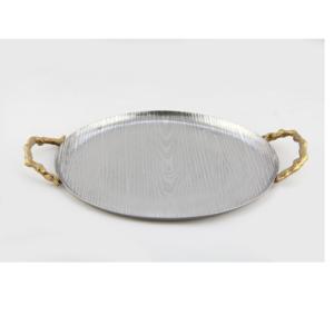 Plateau de service décoratif en aluminium de qualité supérieure pour la décoration de restaurant de mariage à la maison au prix de gros. - Product Image 3