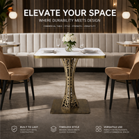 Patas de Mesa de Comedor de Hierro Resistentes y Duraderas, Diseño de Torre, Patas Metálicas Comerciales para Muebles de Comedor