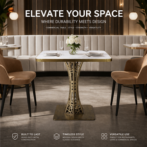 Pieds de table de salle à manger en fer forgé robustes et durables, style tour, pour mobilier commercial - Product Image 1