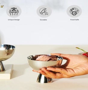 Tazón y Vaso de Helado Clásicos de Acero Inoxidable Pulido y Ecológicos - Regreso a Clases - Product Image 3