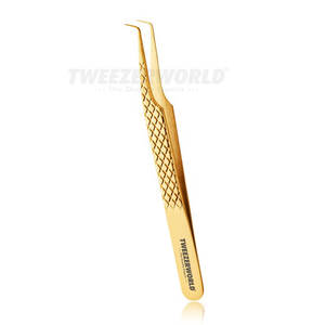 90 Degree <b>Eyelash</b> Tweezers Color Steel <b>Eyelash</b> by TWEEZER WORLD Pointed 90 Angle Lash Tweezers with OEM Service 2025 - Product Image 2
