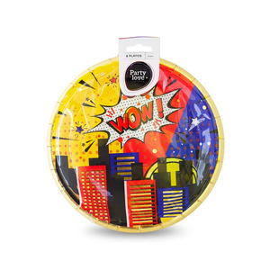 Piatti Supereroi Party Love 23cm, Confezione da 8, Articoli per Feste Usa e Getta - Product Image 2