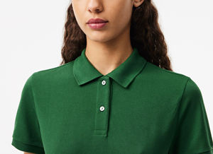 Custom Design <b>Women's</b> Casual for <b>Shirts</b> with Collar Button Solid Color Short Sleeve Custom Logo Slim Fit Green 100% Cotton - Product Image 4