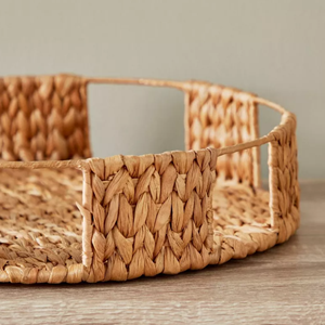 Design spécial plateau de service en jacinthe d'eau naturelle plateau rustique en jacinthe d'eau décoration d'automne prix bon marché en gros du Vietnam - Product Image 5