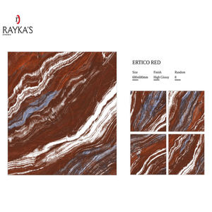 "Azulejo de suelo de porcelana brillante de 600x600mm Diseño moderno de 5mm de espesor para el interior del hogar" - Product Image 1
