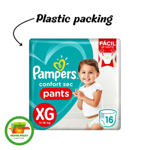 Bolsas de embalaje de pañales de película PE de fondo cuadrado duradero impreso personalizado para el cuidado personal de adultos y bebés al por mayor de Vietnam - Product Image 3