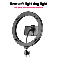 Anneau lumineux LED de 10 pouces 3200-5600K pour éclairage photographique et vidéo, intensité réglable, avec trépied et support de téléphone