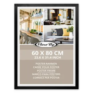 Lot de 3 cadres créatifs en bambou pour affiches 60 x 80 cm, décor en bois noir, motif carré, pour photos, tailles 8 x 10 et 11 x 14 disponibles - Product Image 4