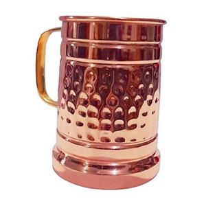 Botella de agua de metal de cobre martillado ecológica moderna de alta calidad con logotipo personalizado con tapa práctica y accesorios para bebidas - Product Image 6