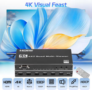 SYONG <span class=keywords><strong>HDMI</strong></span> Multiviewer 4 entrées 2 sorties, Quad <span class=keywords><strong>Multi</strong></span> <span class=keywords><strong>HDMI</strong></span>-Viewer Commutation transparente, 4K, 9 modes de visualisation, Contrôle IR, pour TV, Console de jeu - Product Image 4