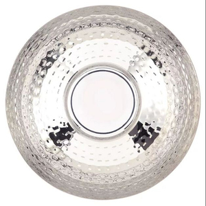 Bol de service martelé en acier inoxydable, mélange de laiton et d'acier de mariage fabriqué en inde, vaisselle de salle à manger de haute qualité - Product Image 2