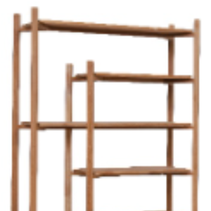 Étagère à livres en teck au design minimaliste de luxe avec 5 étagères pour la décoration et le mobilier de la maison - Product Image 6