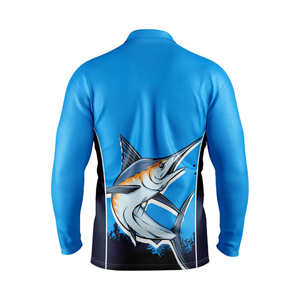 Vente en gros de polos de pêche en polyester Maillots de pêche à manches longues Impression personnalisée Sublimation Séchage rapide Vêtements de pêche Vêtements de sport - Product Image 6