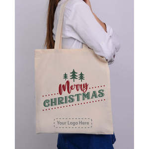 Sacs en toile recyclables sur le thème de la forêt de Noël pour la décoration festive - Product Image 4