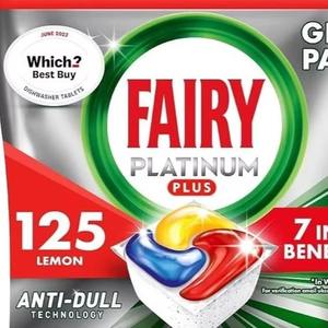 Fairy Platinum Plus completa limón 125ct - Product Image 5