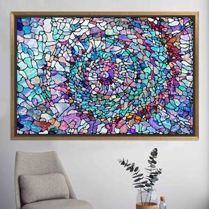 งานศิลปะบนผ้าใบพิมพ์ลายสีสันทันสมัยสำหรับพื้นที่หรูหรา พร้อมกรอบสีทอง - Product Image 1