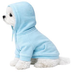 Dog Hoodie Baby Blue Soft <b>Fleece</b> Pet Sweatshirt With Hood Cozy Warm Pullover Winter Wear For Small Medium Dogs Outdoor - Product Image 3