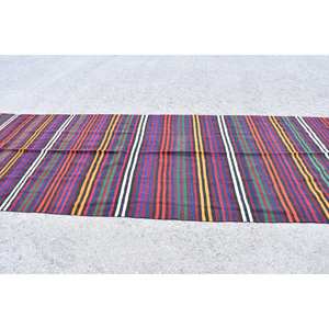 Tapis Ethnique Vintage Turc Beige 5.2X15 pieds Fait Main Latex Soutenu Laine Viscose Patchwork Motif Couloir Rectangle pour Chevet - Product Image 3