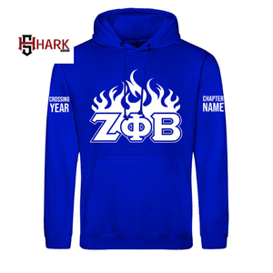 New Arrival Zeta Phi Beta Pullover Long Sleeve Hoodies for Women OEM Screen Printed Sorority Hoody Front Logo Autumn/Winter <b>Y2K</b> - Product Image 5