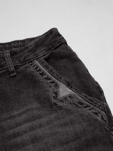 Pantalons de bureau pour femmes en jean, polyester/coton, été, écologiques, respirants, vintage, taille haute, jambe large, vente en gros, 2025 - Product Image 2