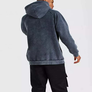 Sweat à capuche personnalisé pour hommes 100% coton de haute qualité avec design et taille personnalisés sweat à capuche lavé à l'acide pour hommes nouvel arrivage - Product Image 3