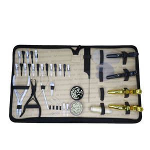 Pas cher Prix Mat Noir Blanc Outils D'extension De Cheveux avec Accessoires Pince Petits Fils Queue Peigne Cheveux Anneau De Séparation Kit Ensemble - Product Image 2