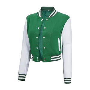 <b>Lightweight</b> Breathable Winter <b>Women</b> Cropped Letterman <b>Jacket</b> Custom Made New Style Cropped Letterman <b>Jacket</b> For <b>Women</b> - Product Image 1