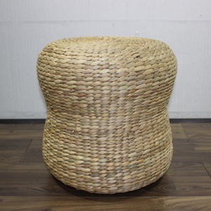 Tabouret rond en matériau naturel écologique Tabourets de bar en jacinthe d'eau tissés à la main avec en usine Artex Dong Thap - Product Image 2