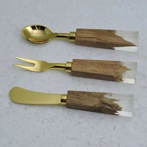 Wood With Sharp Handle Stainless Steel Silver Mirror Polished Cheese Slicer and Knife Set for Home Handmade - Product Image 3