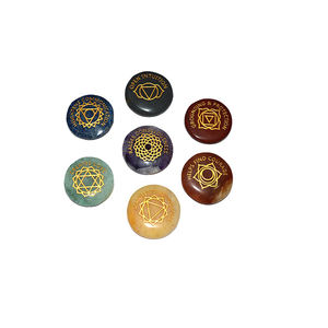 7-Chakra sánscrito pirámides piedra conjunto curación cristal piedra preciosa ágata Feng Shui Chakra piedras caja de regalo conjunto mascota estilo Fengshui - Product Image 6