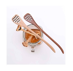 Cuillère à miel en bois écologique et agitateur, finition miroir argentée, design classique, capacité 10 ml, fabriqué par ArtisanVibe de l'Uttar Pradesh - Product Image 5
